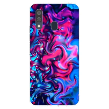 Picasee átlátszó szilikon tok az alábbi mobiltelefonokra Samsung Galaxy A40 A405F - Redlight