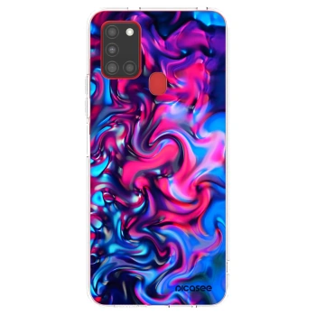 Picasee átlátszó szilikon tok az alábbi mobiltelefonokra Samsung Galaxy A21s - Redlight