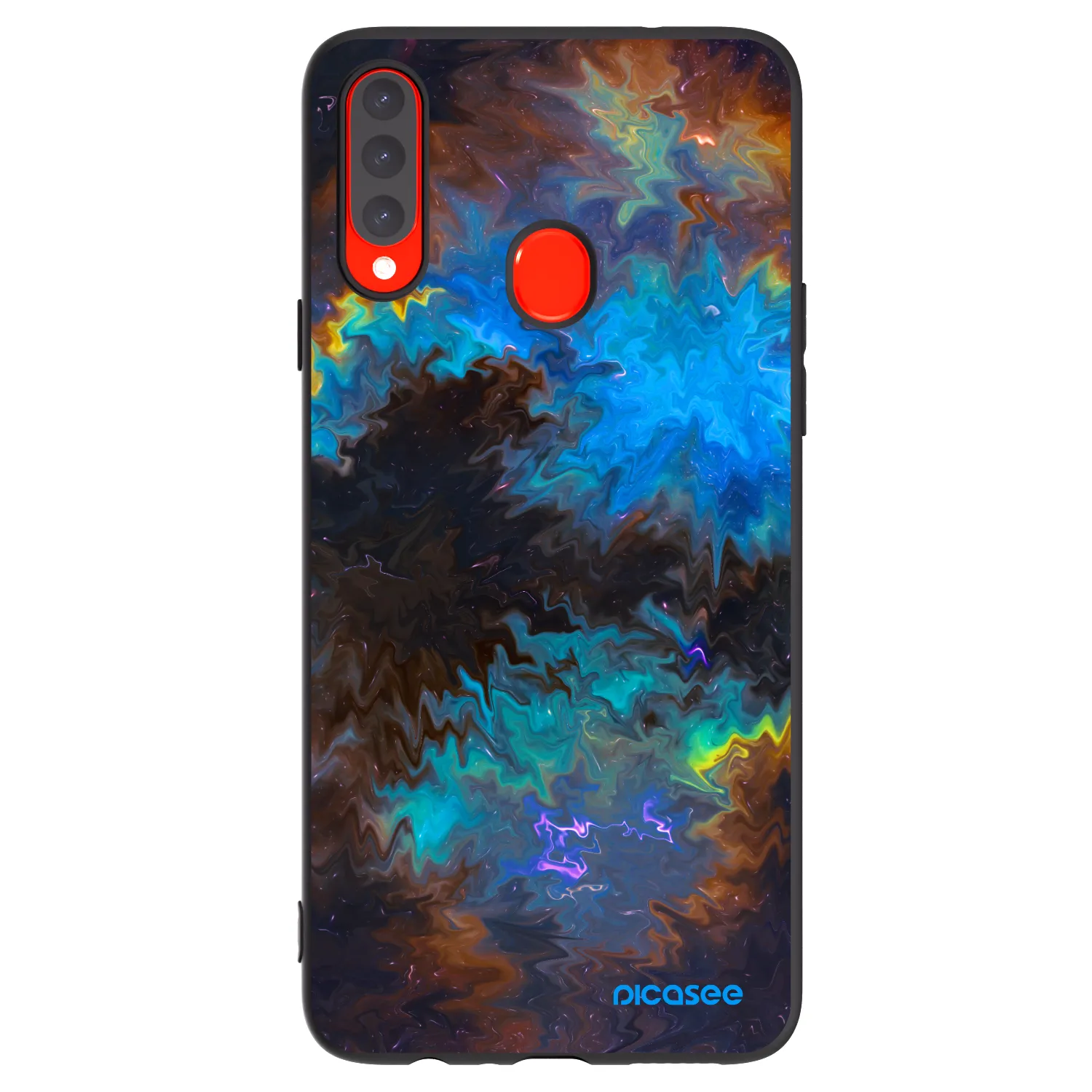 Picasee fekete szilikon tok az alábbi mobiltelefonokra Samsung Galaxy A20s - Space