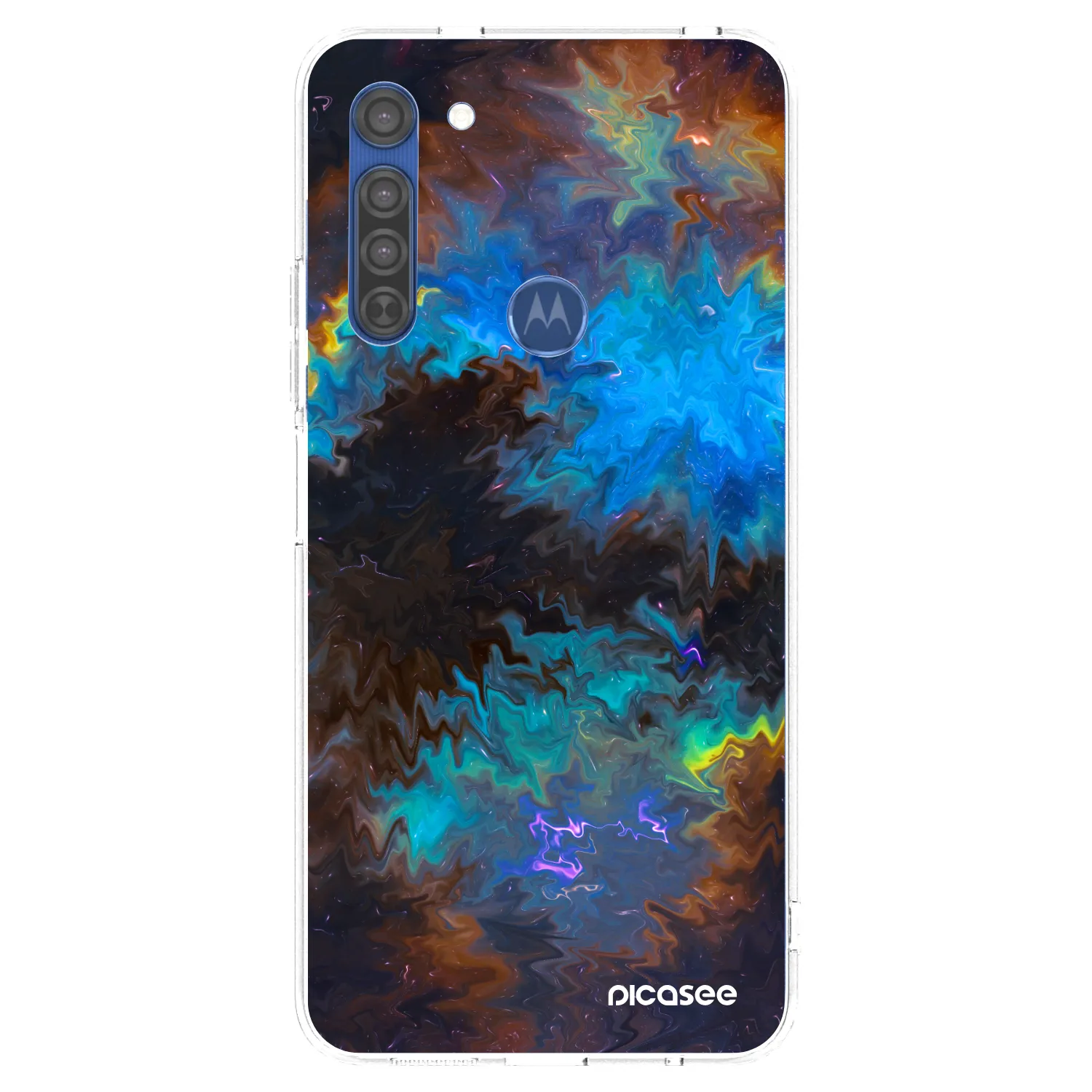 Picasee átlátszó szilikon tok az alábbi mobiltelefonokra Motorola Moto G8 - Space