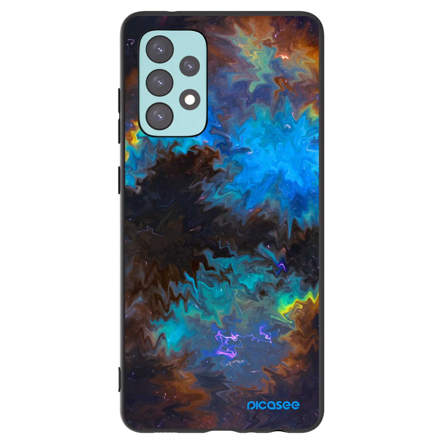 Picasee fekete szilikon tok az alábbi mobiltelefonokra Samsung Galaxy A72 A725F - Space
