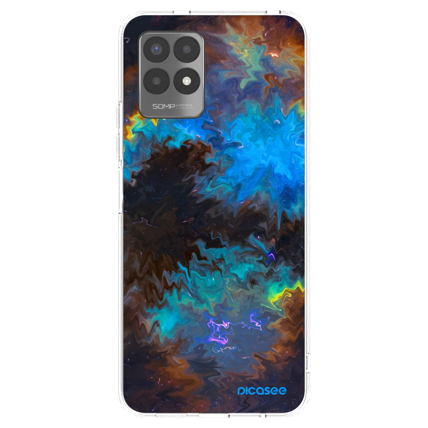 Picasee átlátszó szilikon tok az alábbi mobiltelefonokra Realme 8i - Space