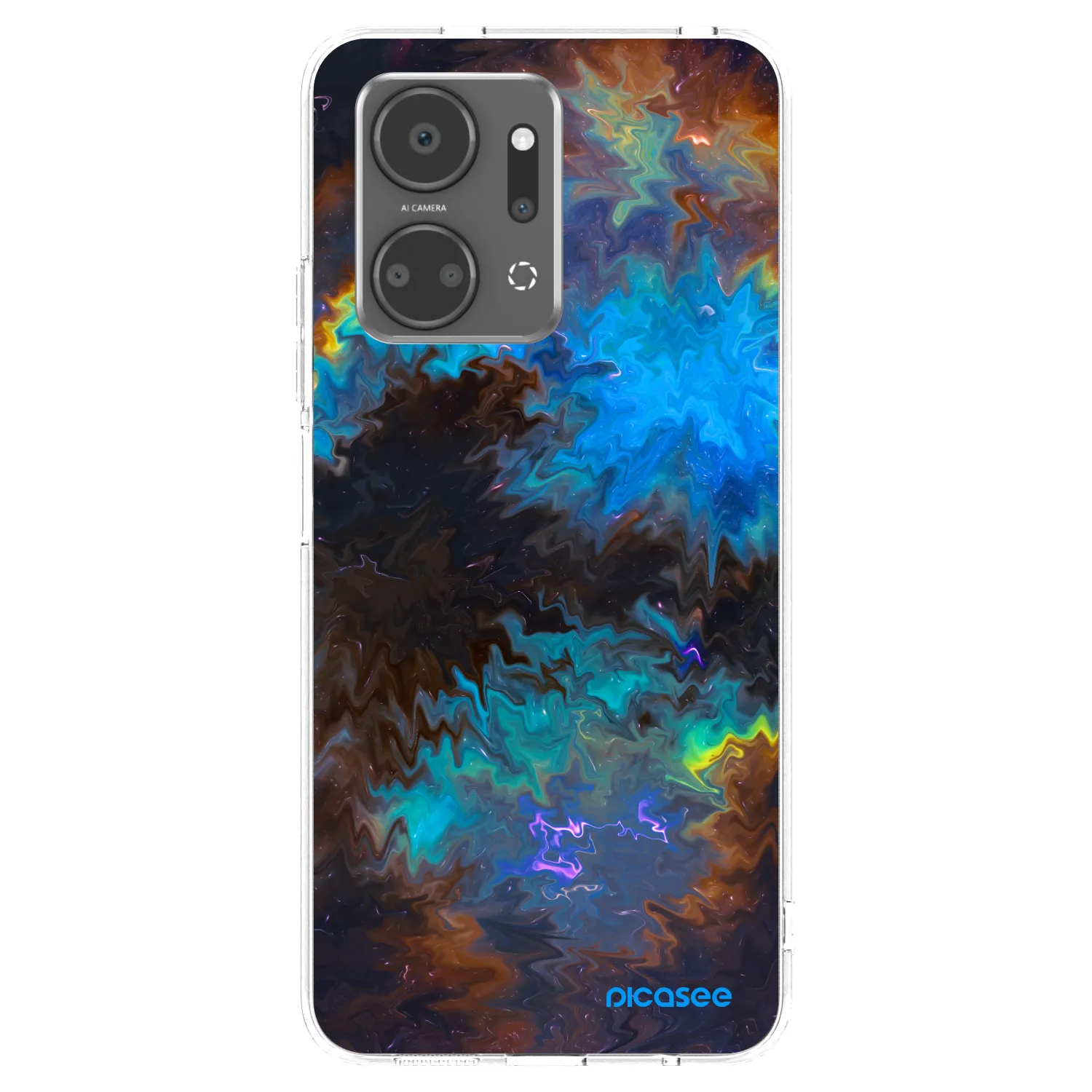 Picasee átlátszó szilikon tok az alábbi mobiltelefonokra Honor X7a - Space