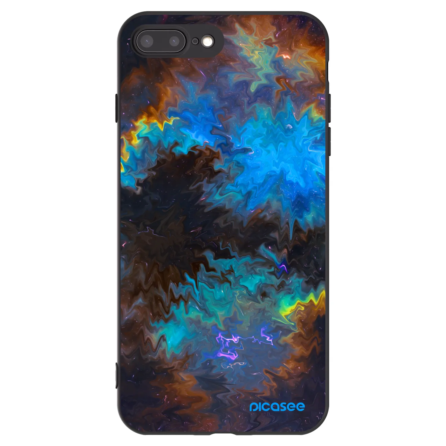 Picasee fekete szilikon tok az alábbi mobiltelefonokra Apple iPhone 8 Plus - Space