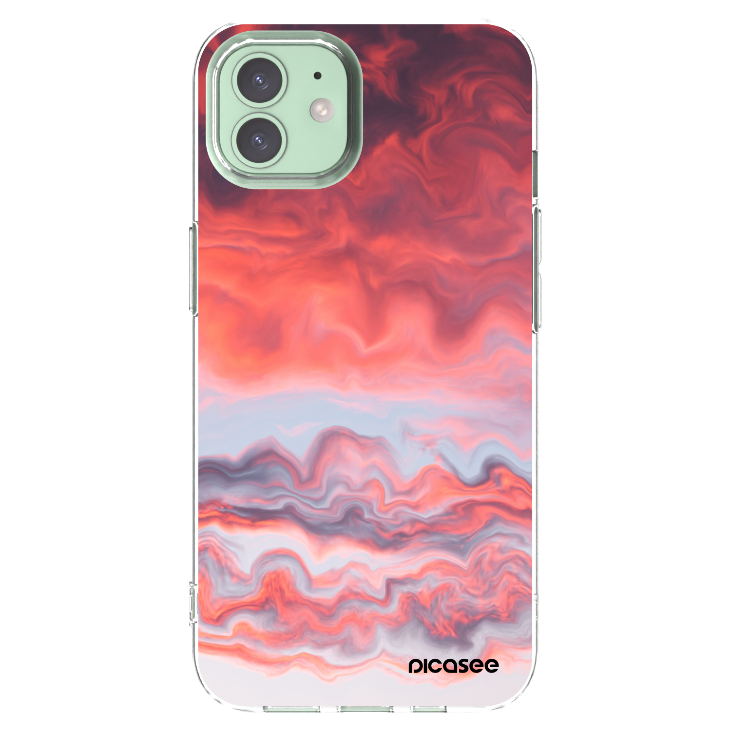 Picasee átlátszó szilikon tok az alábbi mobiltelefonokra Apple iPhone 12 - Sunset