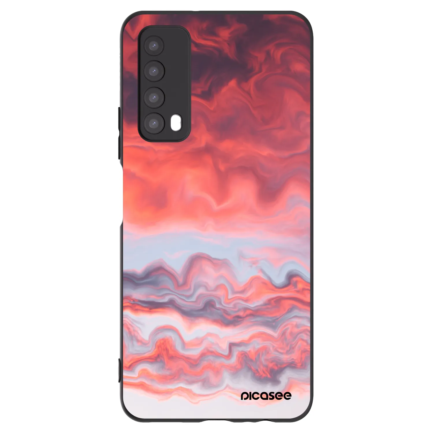 Picasee fekete szilikon tok az alábbi mobiltelefonokra Huawei P Smart 2021 - Sunset