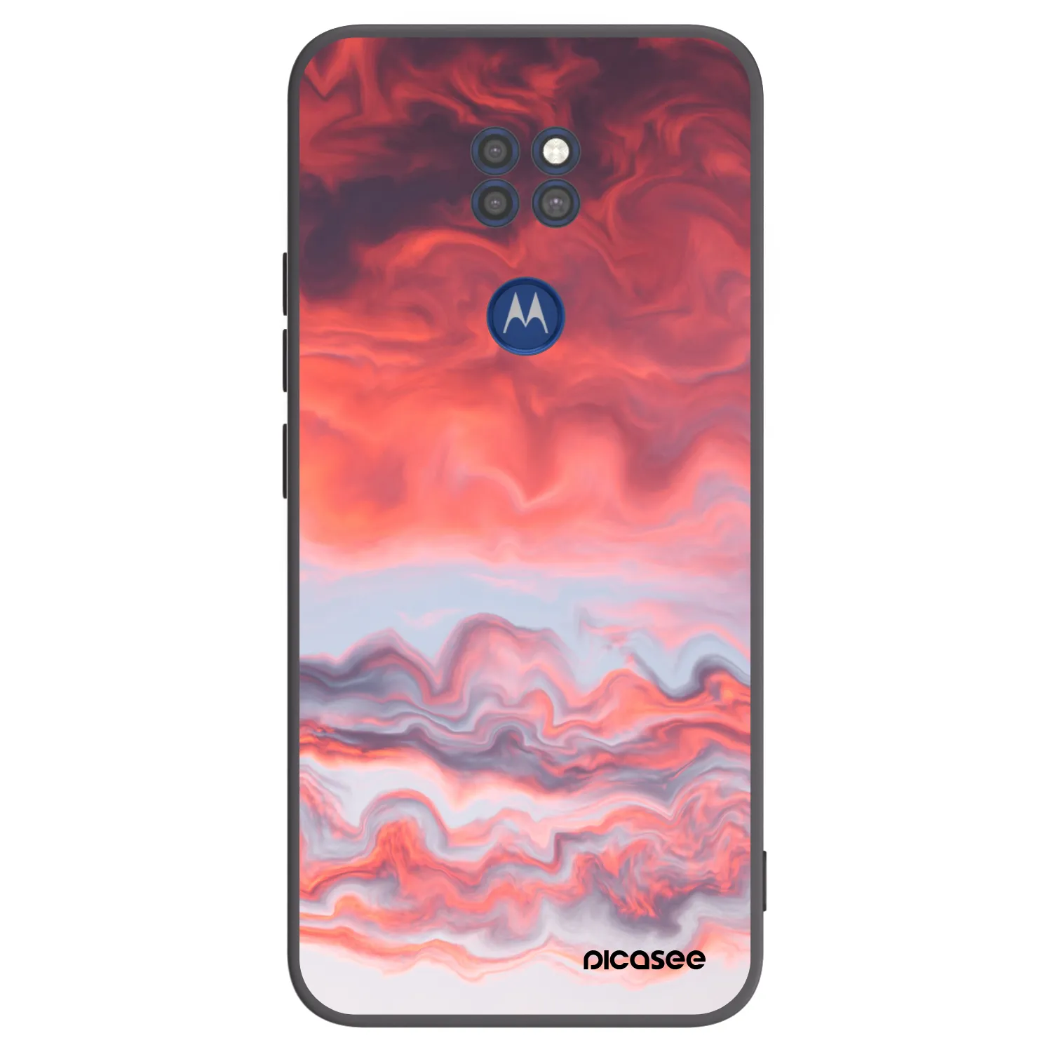 Picasee fekete szilikon tok az alábbi mobiltelefonokra Motorola Moto G9 Play - Sunset