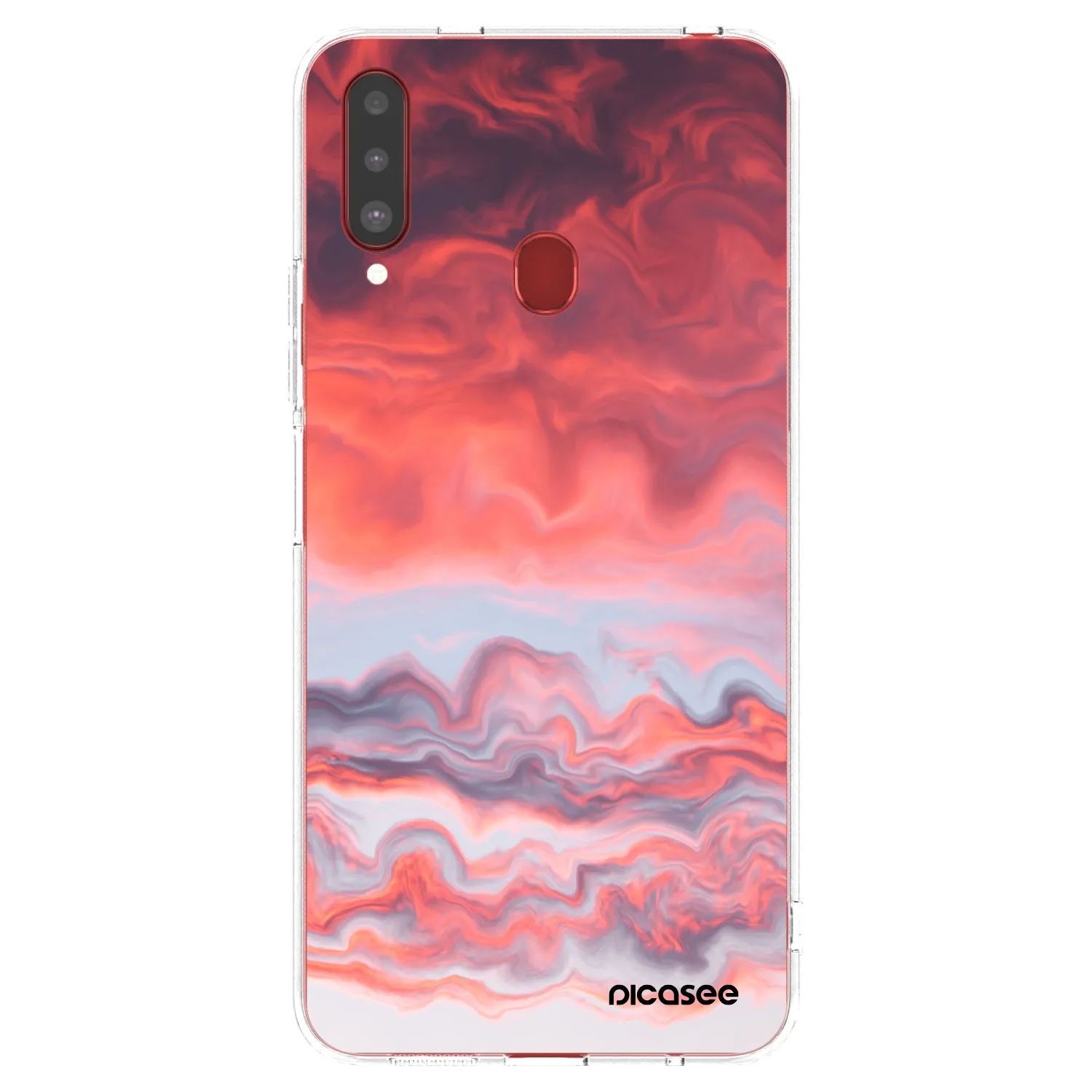 Picasee átlátszó szilikon tok az alábbi mobiltelefonokra Samsung Galaxy A20s - Sunset