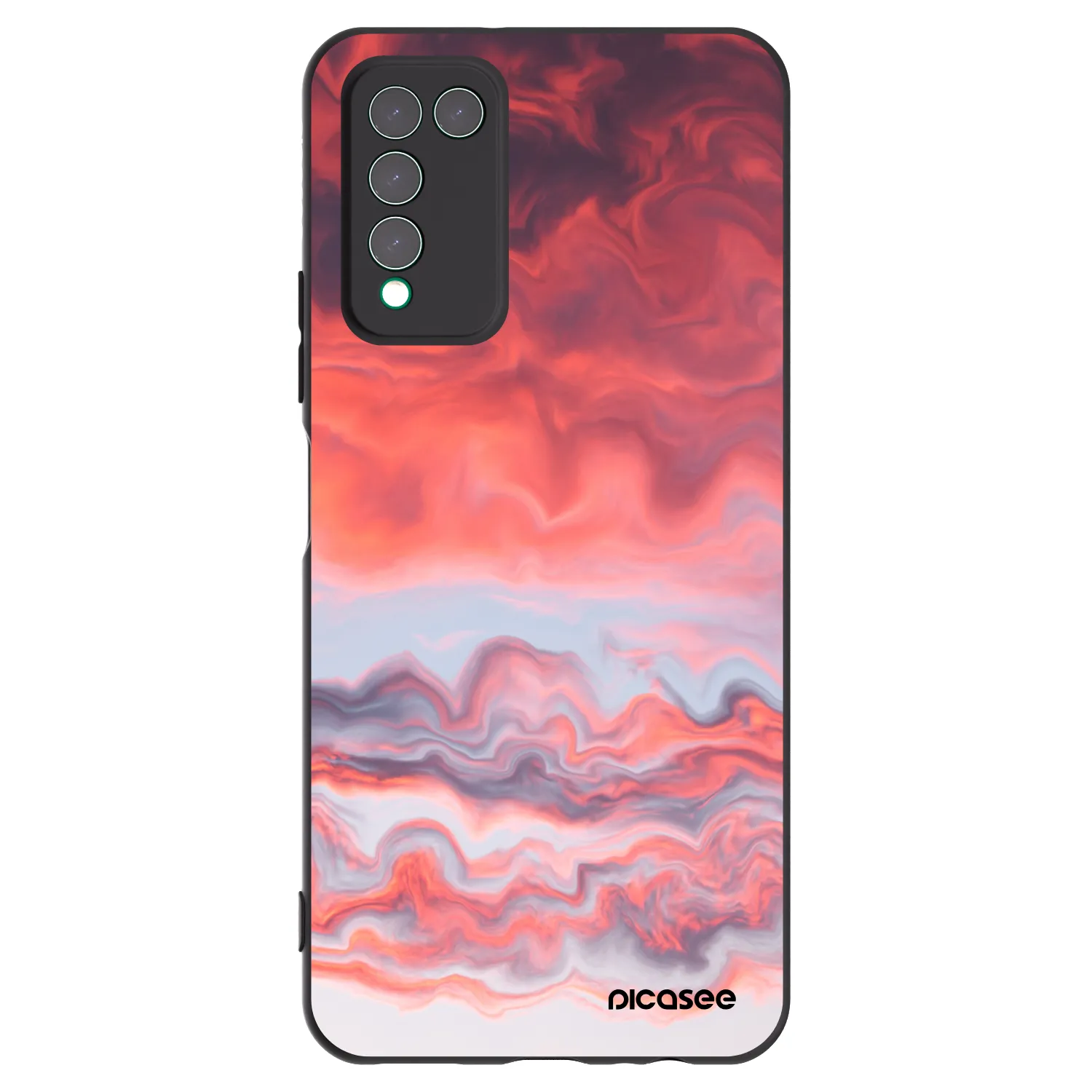 Picasee fekete szilikon tok az alábbi mobiltelefonokra Honor 10X Lite - Sunset
