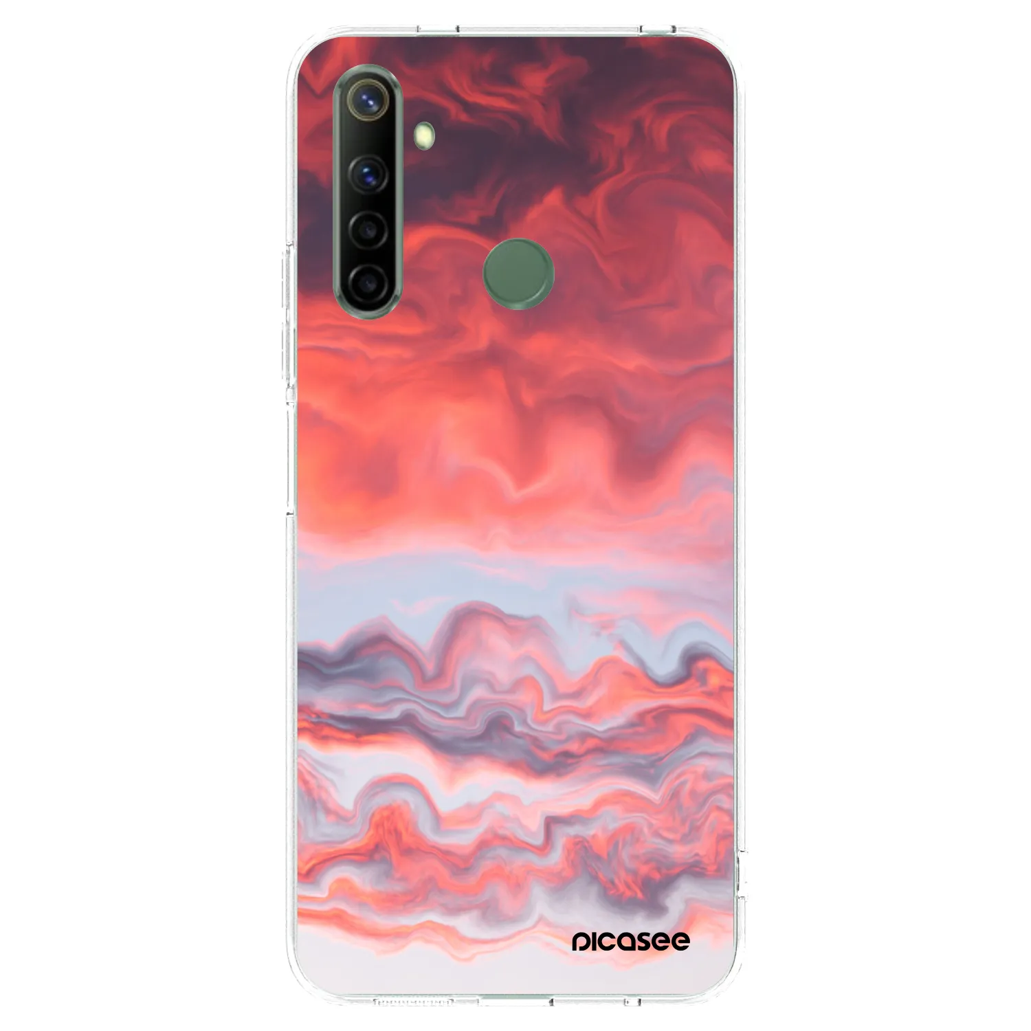 Picasee átlátszó szilikon tok az alábbi mobiltelefonokra Realme 6i - Sunset