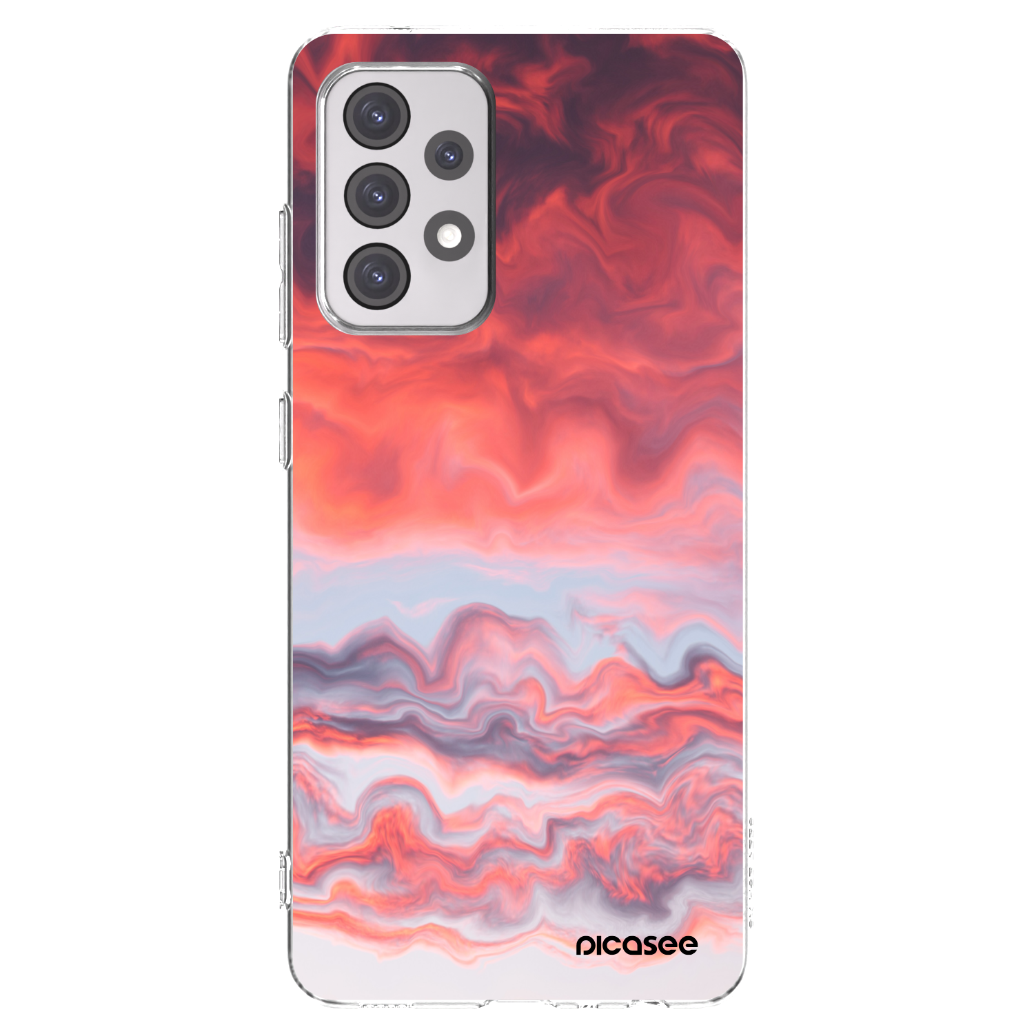 Picasee átlátszó szilikon tok az alábbi mobiltelefonokra Samsung Galaxy A52 5G A525F - Sunset