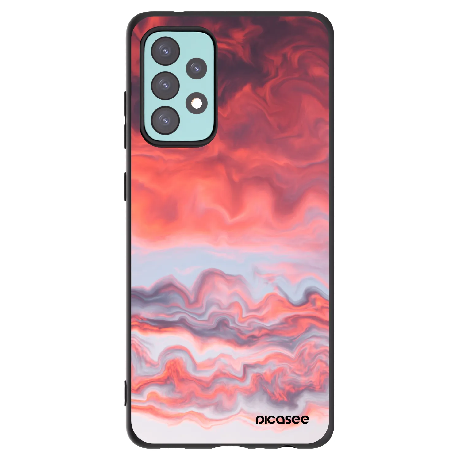 Picasee fekete szilikon tok az alábbi mobiltelefonokra Samsung Galaxy A72 A725F - Sunset