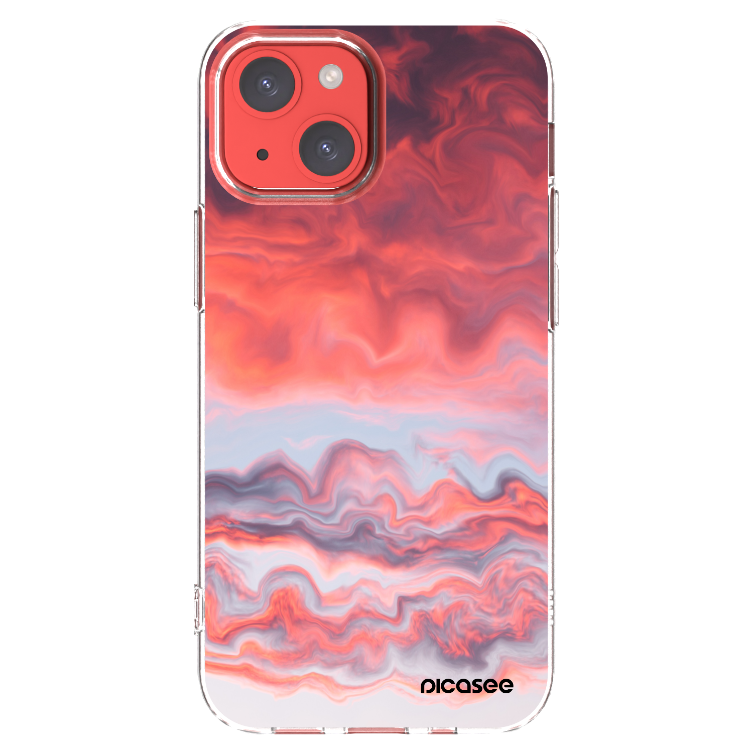Picasee átlátszó szilikon tok az alábbi mobiltelefonokra Apple iPhone 13 mini - Sunset