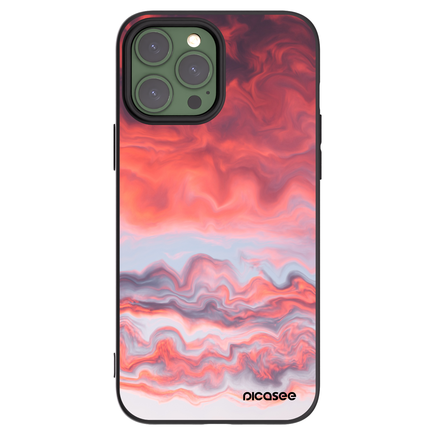 Picasee fekete szilikon tok az alábbi mobiltelefonokra Apple iPhone 13 Pro Max - Sunset