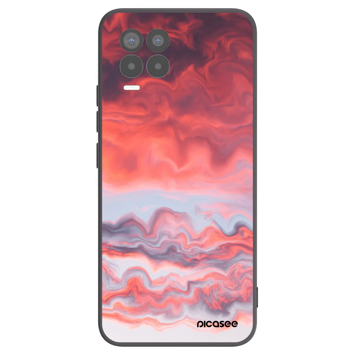 Picasee fekete szilikon tok az alábbi mobiltelefonokra Realme 8 Pro - Sunset