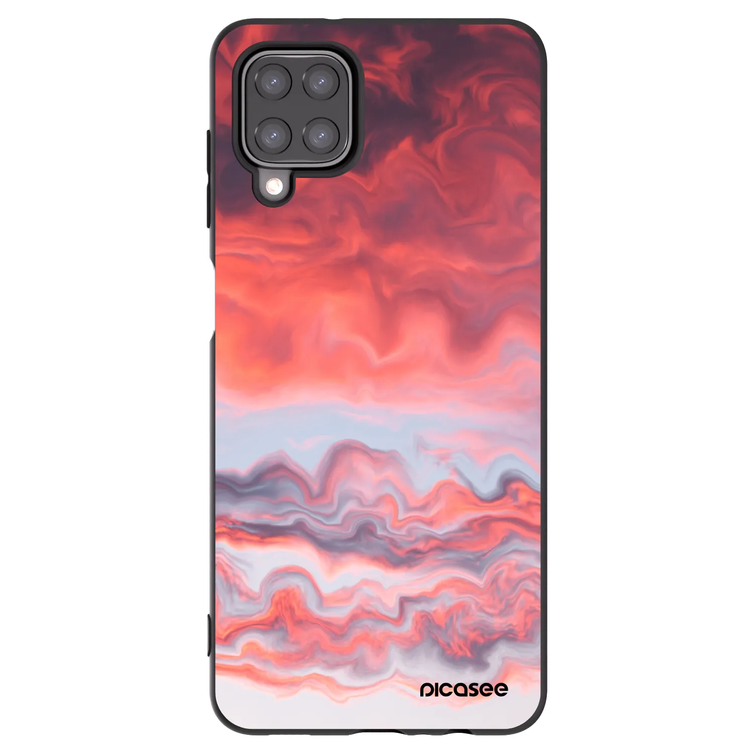 Picasee fekete szilikon tok az alábbi mobiltelefonokra Samsung Galaxy M12 M127F - Sunset