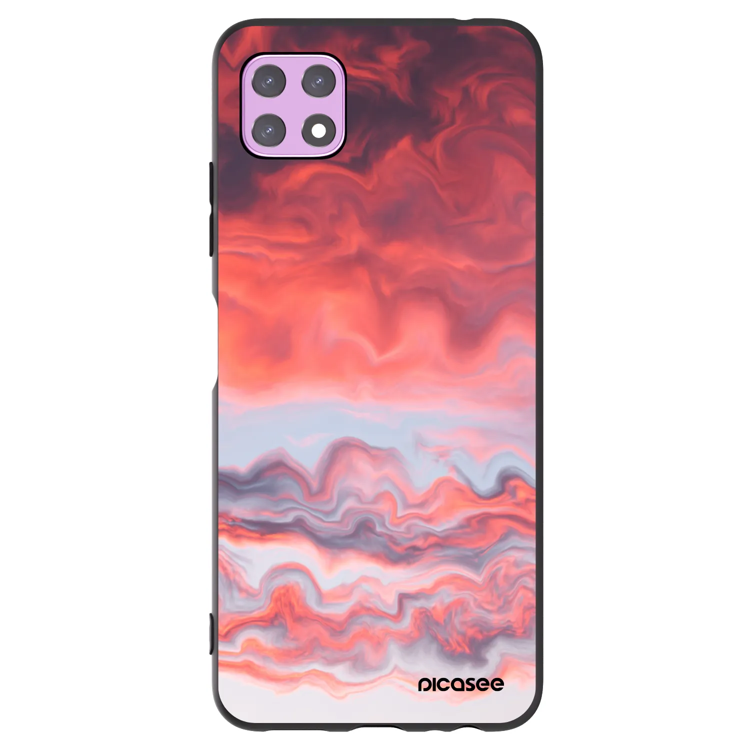 Picasee fekete szilikon tok az alábbi mobiltelefonokra Samsung Galaxy A22 A226B 5G - Sunset