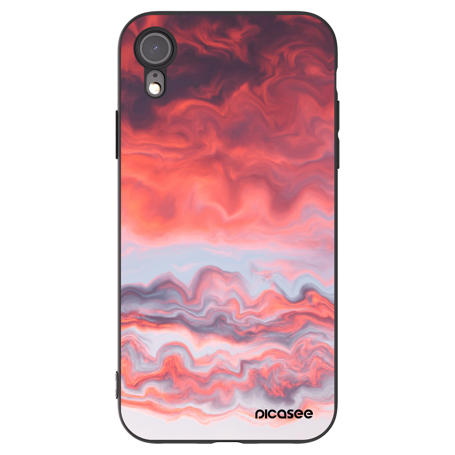 Picasee fekete szilikon tok az alábbi mobiltelefonokra Apple iPhone XR - Sunset