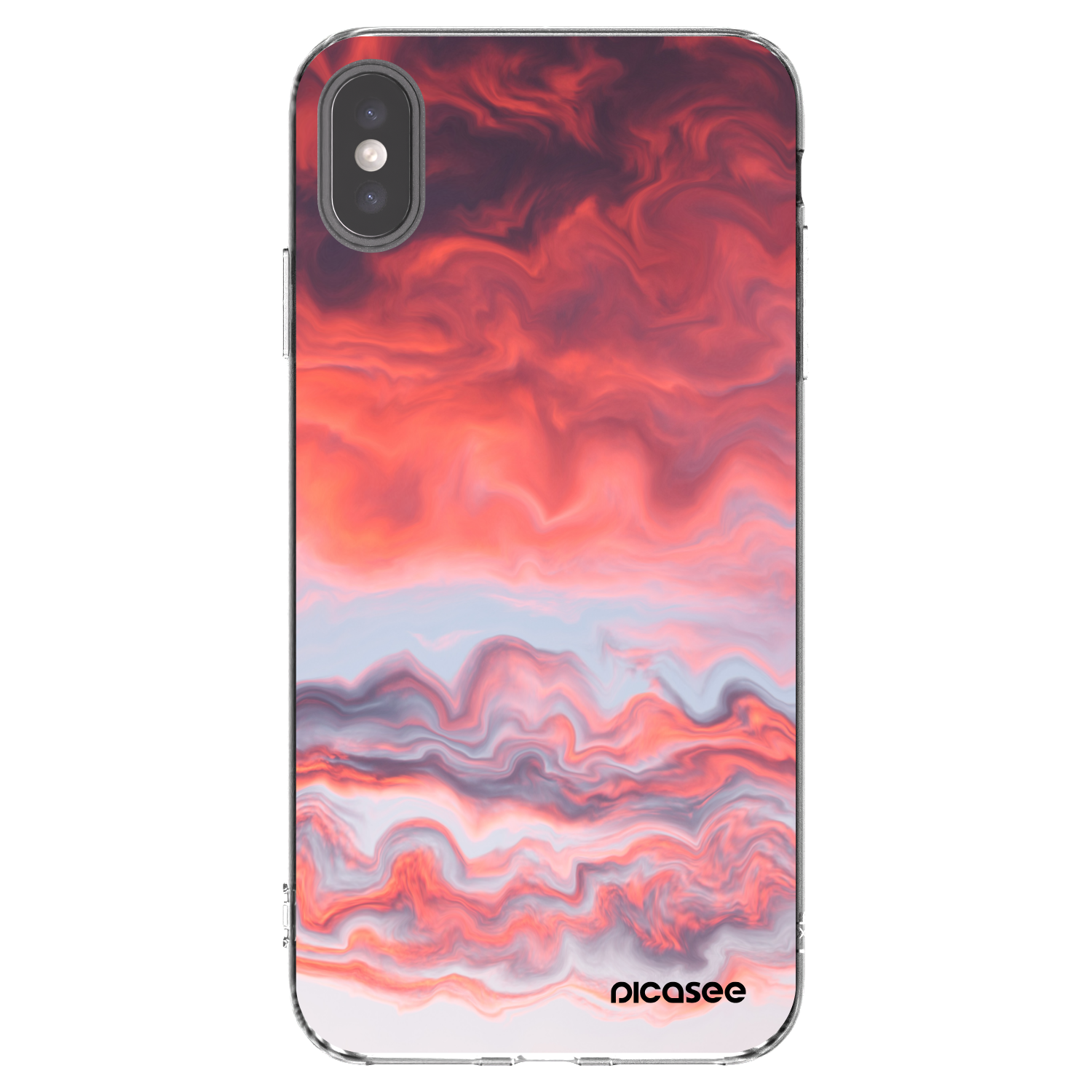 Picasee átlátszó szilikon tok az alábbi mobiltelefonokra Apple iPhone XS Max - Sunset