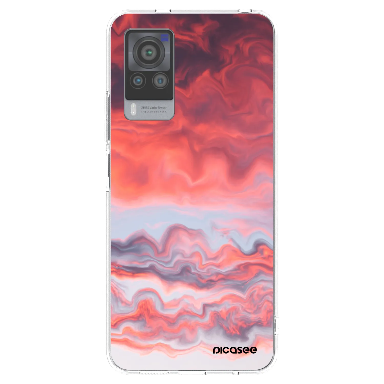 Picasee átlátszó szilikon tok az alábbi mobiltelefonokra Vivo X60 Pro 5G - Sunset