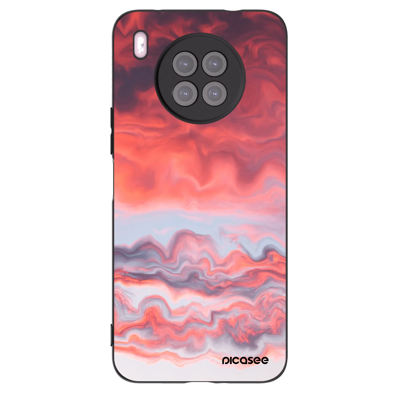 Picasee fekete szilikon tok az alábbi mobiltelefonokra Huawei Nova 8i - Sunset