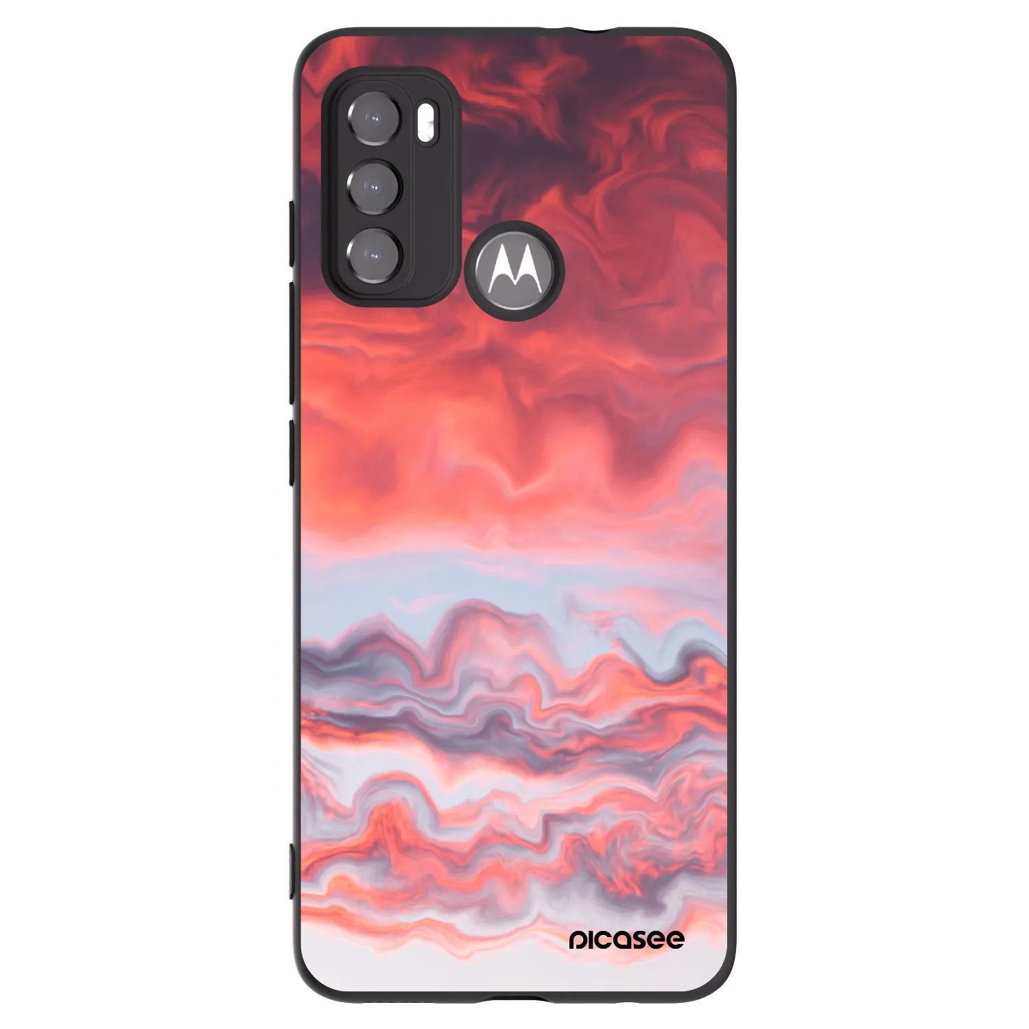 Picasee fekete szilikon tok az alábbi mobiltelefonokra Motorola Moto G60 - Sunset