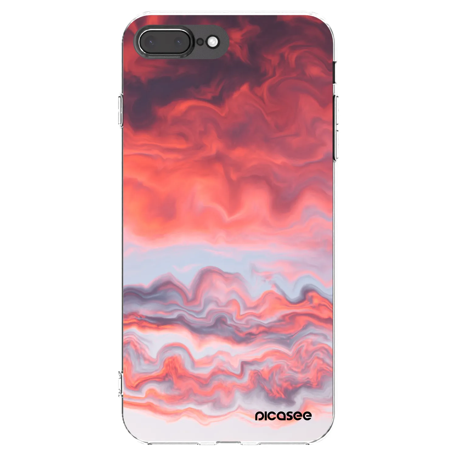 Picasee átlátszó szilikon tok az alábbi mobiltelefonokra Apple iPhone 7 Plus - Sunset