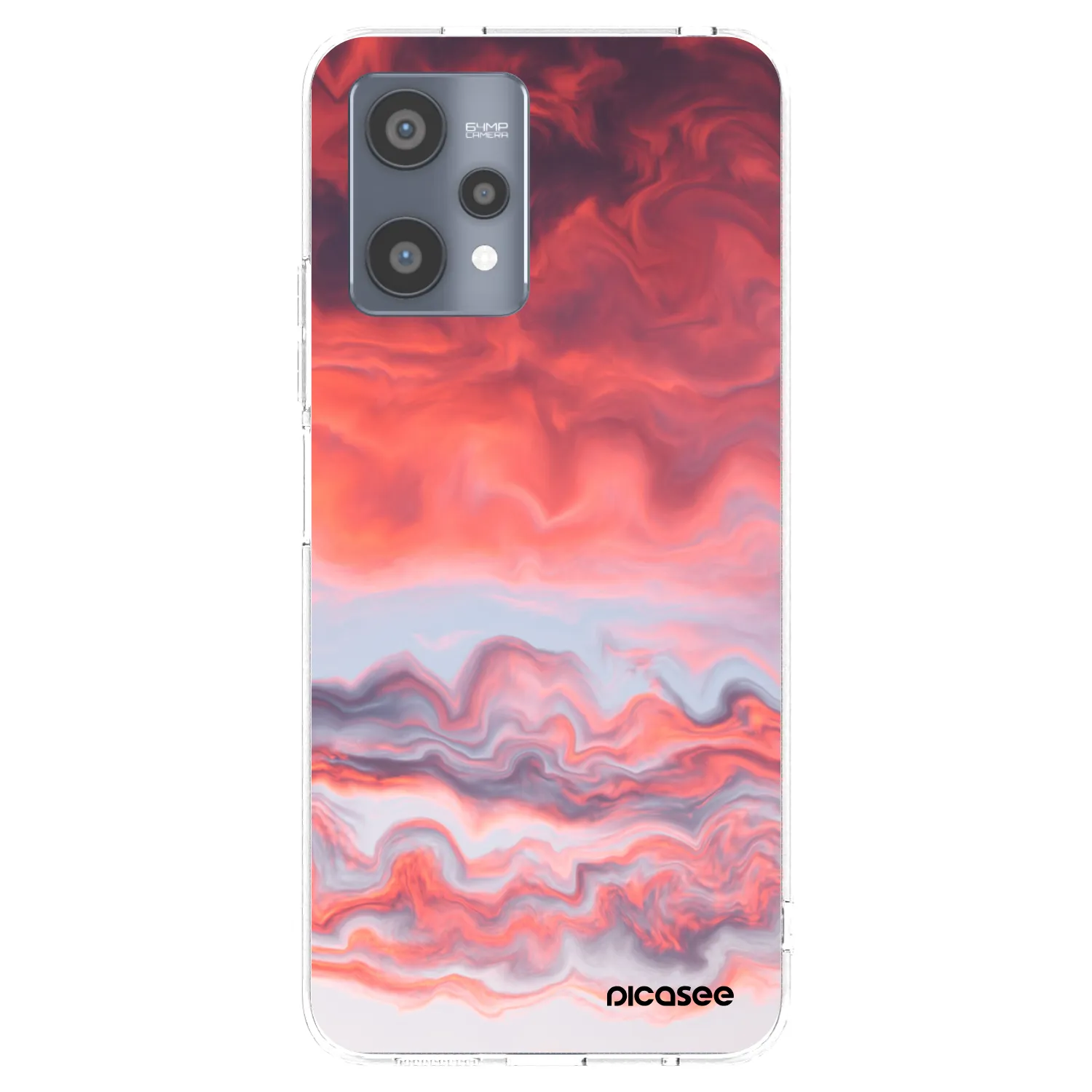 Picasee átlátszó szilikon tok az alábbi mobiltelefonokra Realme 9 Pro 5G - Sunset
