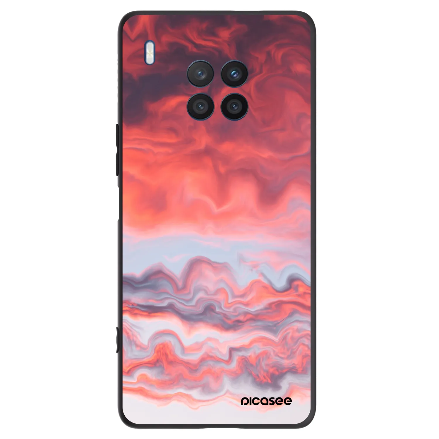 Picasee fekete szilikon tok az alábbi mobiltelefonokra Honor 50 Lite - Sunset