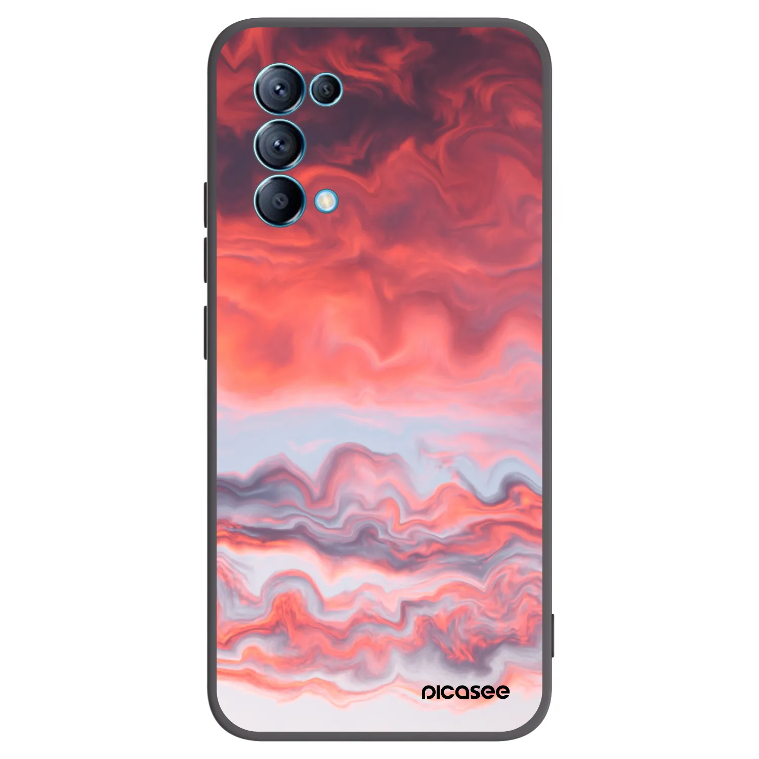 Picasee fekete szilikon tok az alábbi mobiltelefonokra OPPO Reno 5 5G - Sunset