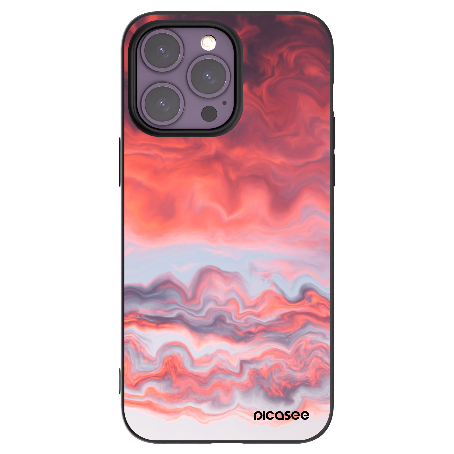 Picasee fekete szilikon tok az alábbi mobiltelefonokra Apple iPhone 14 Pro Max - Sunset