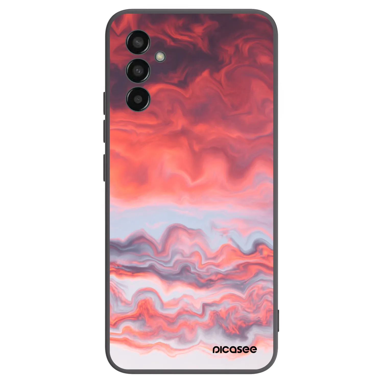 Picasee fekete szilikon tok az alábbi mobiltelefonokra Samsung Galaxy M13 M135F - Sunset