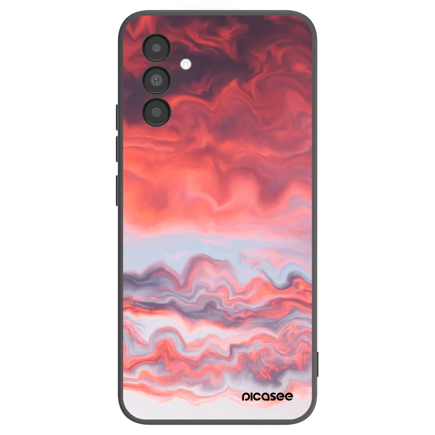 Picasee fekete szilikon tok az alábbi mobiltelefonokra Samsung Galaxy A04s A047F - Sunset