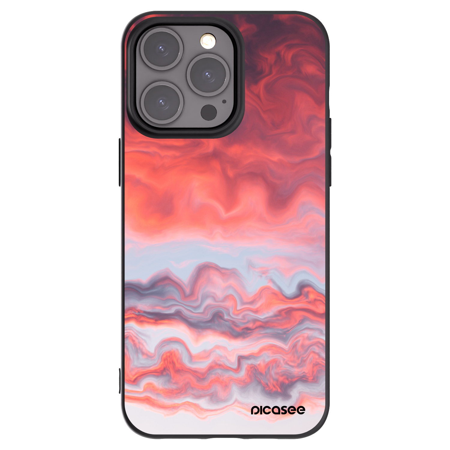 Picasee fekete szilikon tok az alábbi mobiltelefonokra Apple iPhone 15 Pro Max - Sunset