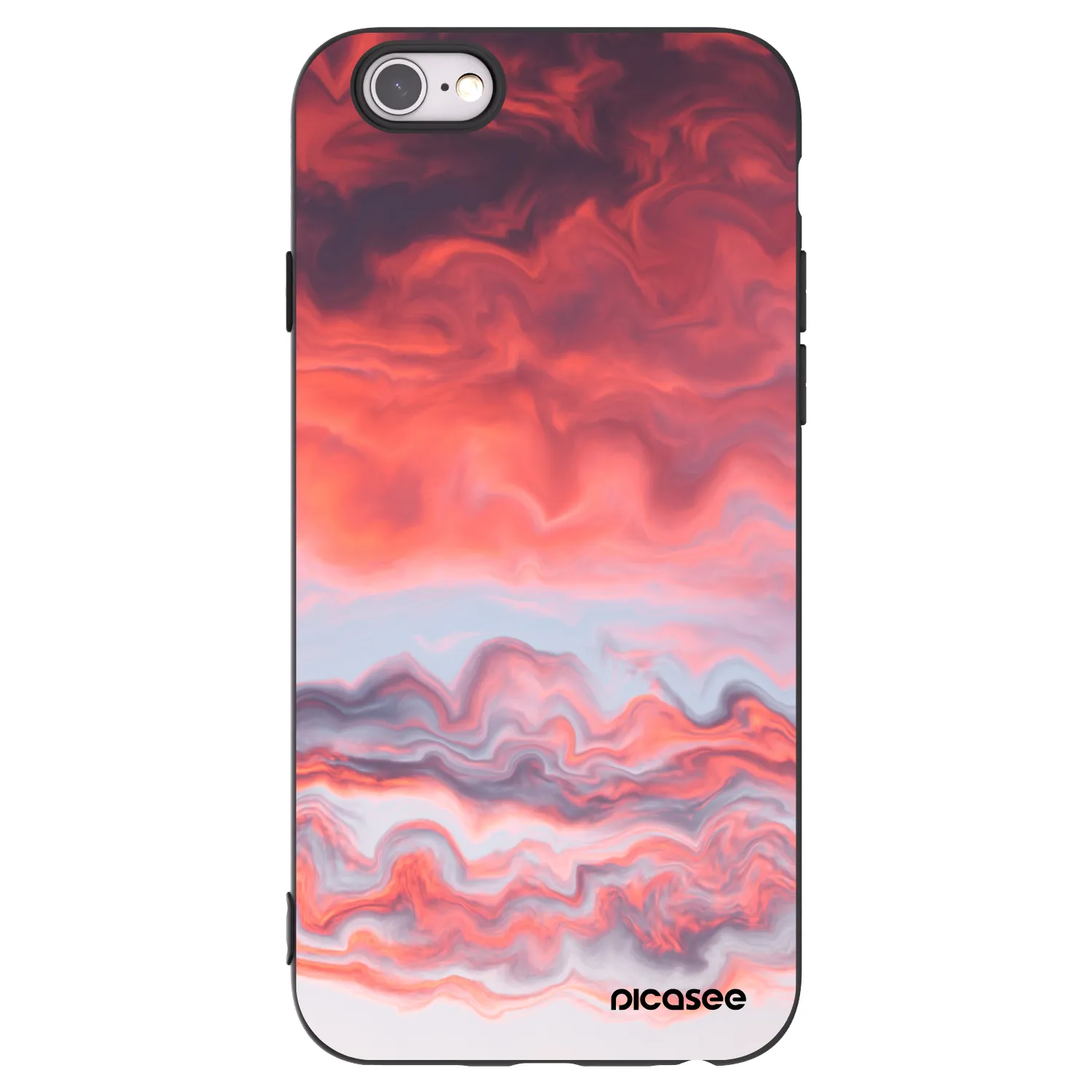 Picasee fekete szilikon tok az alábbi mobiltelefonokra Apple iPhone 6/6S - Sunset