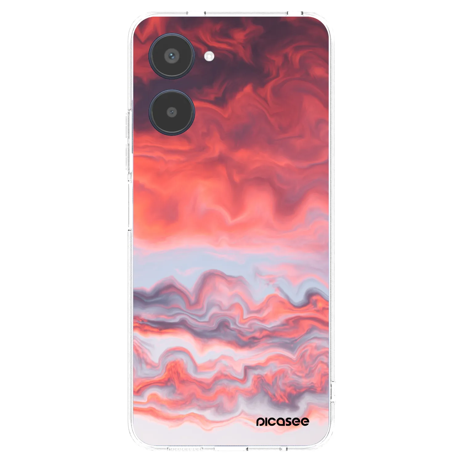 Picasee átlátszó szilikon tok az alábbi mobiltelefonokra Realme 10 4G - Sunset