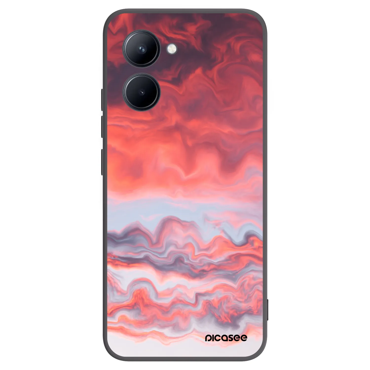 Picasee fekete szilikon tok az alábbi mobiltelefonokra Realme C33 (2023) - Sunset