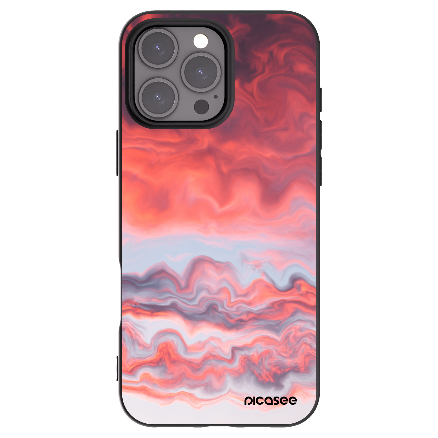Picasee fekete szilikon tok az alábbi mobiltelefonokra Apple iPhone 16 Pro Max - Sunset