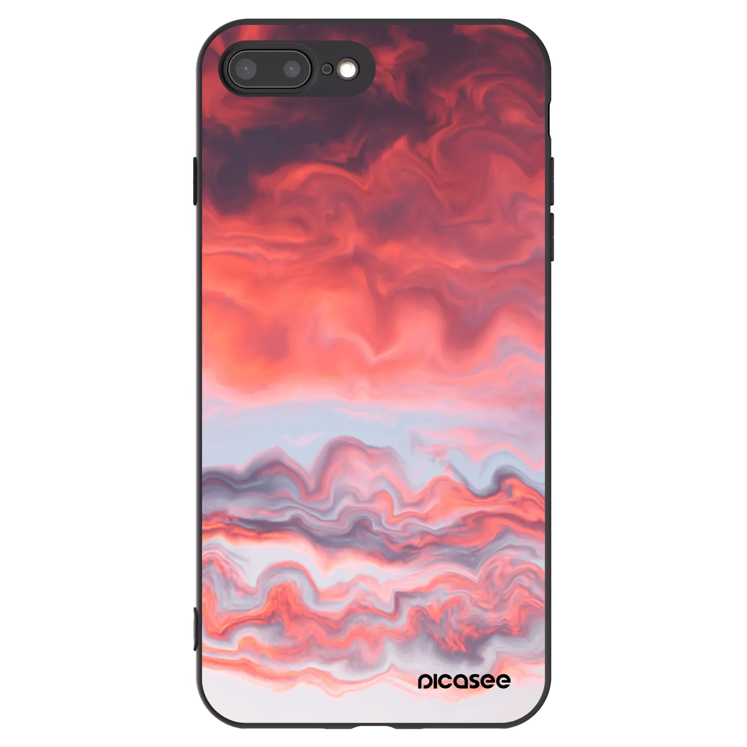 Picasee fekete szilikon tok az alábbi mobiltelefonokra Apple iPhone 8 Plus - Sunset