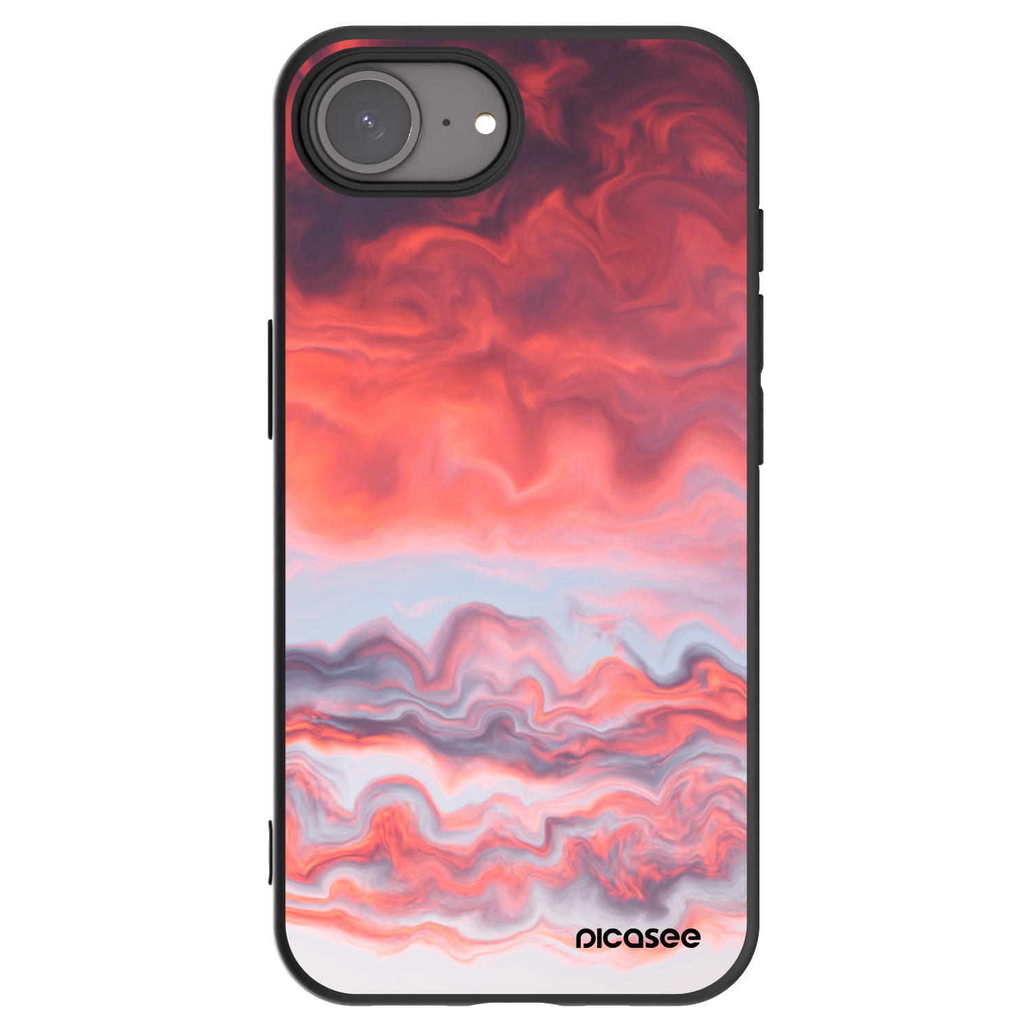 Picasee fekete szilikon tok az alábbi mobiltelefonokra Apple iPhone 16e - Sunset