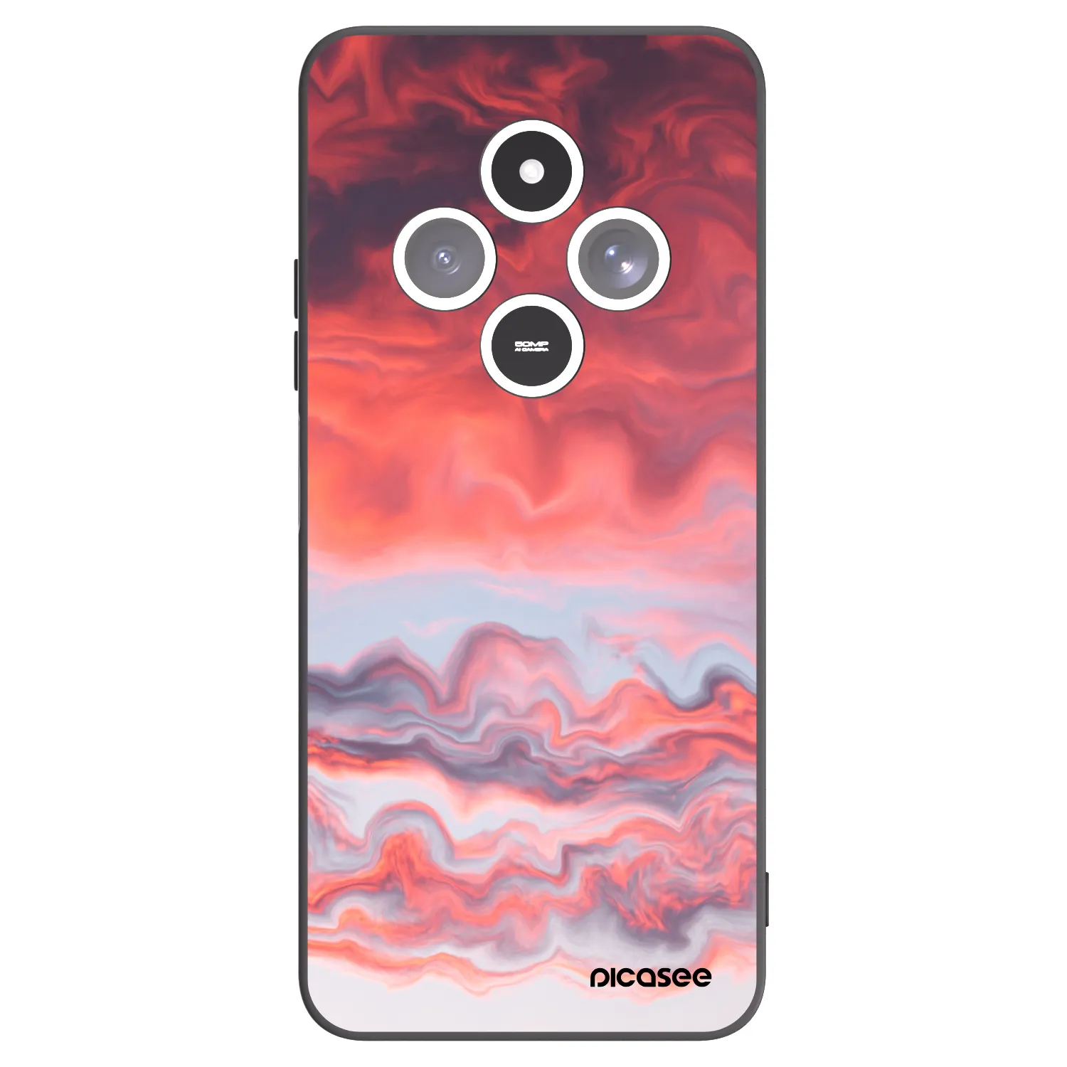 Picasee fekete szilikon tok az alábbi mobiltelefonokra Xiaomi Redmi 14C - Sunset