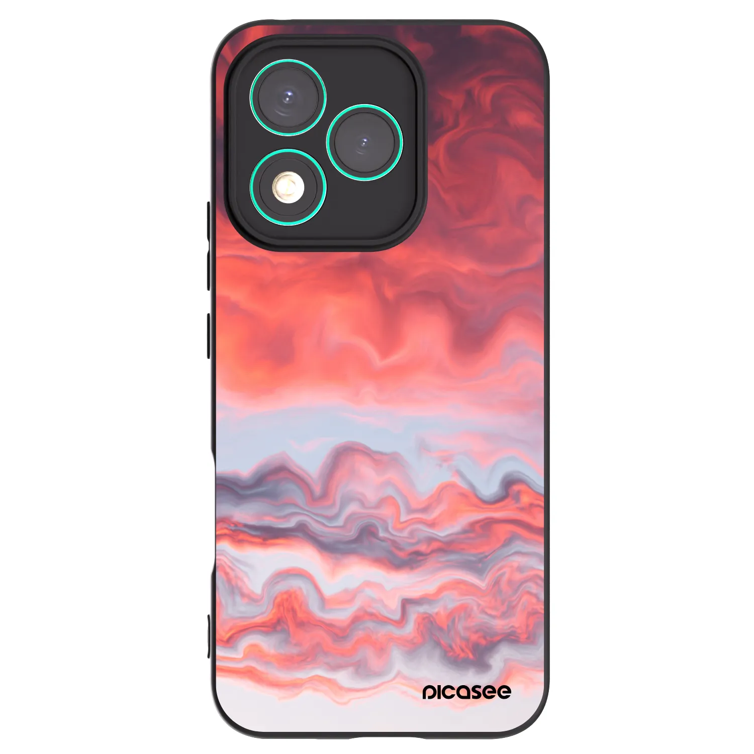 Picasee fekete szilikon tok az alábbi mobiltelefonokra Honor 400 Lite 5G - Sunset