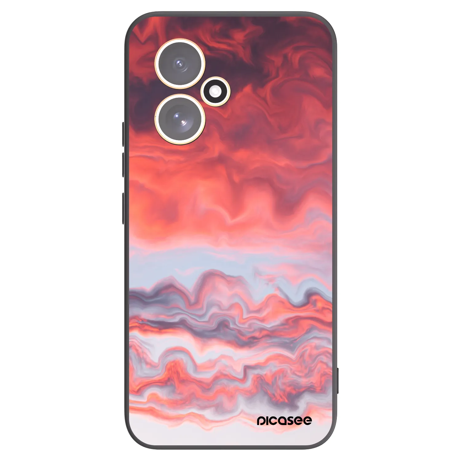 Picasee fekete szilikon tok az alábbi mobiltelefonokra Honor 400 5G - Sunset
