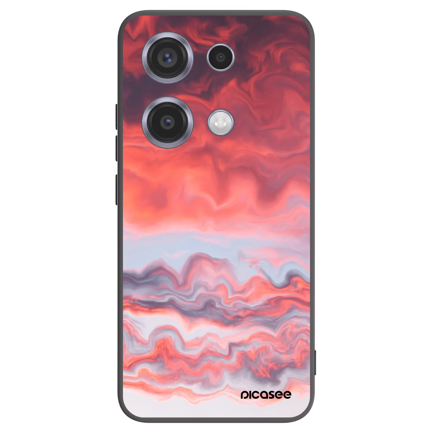 Picasee fekete szilikon tok az alábbi mobiltelefonokra Xiaomi Redmi Note 14S - Sunset