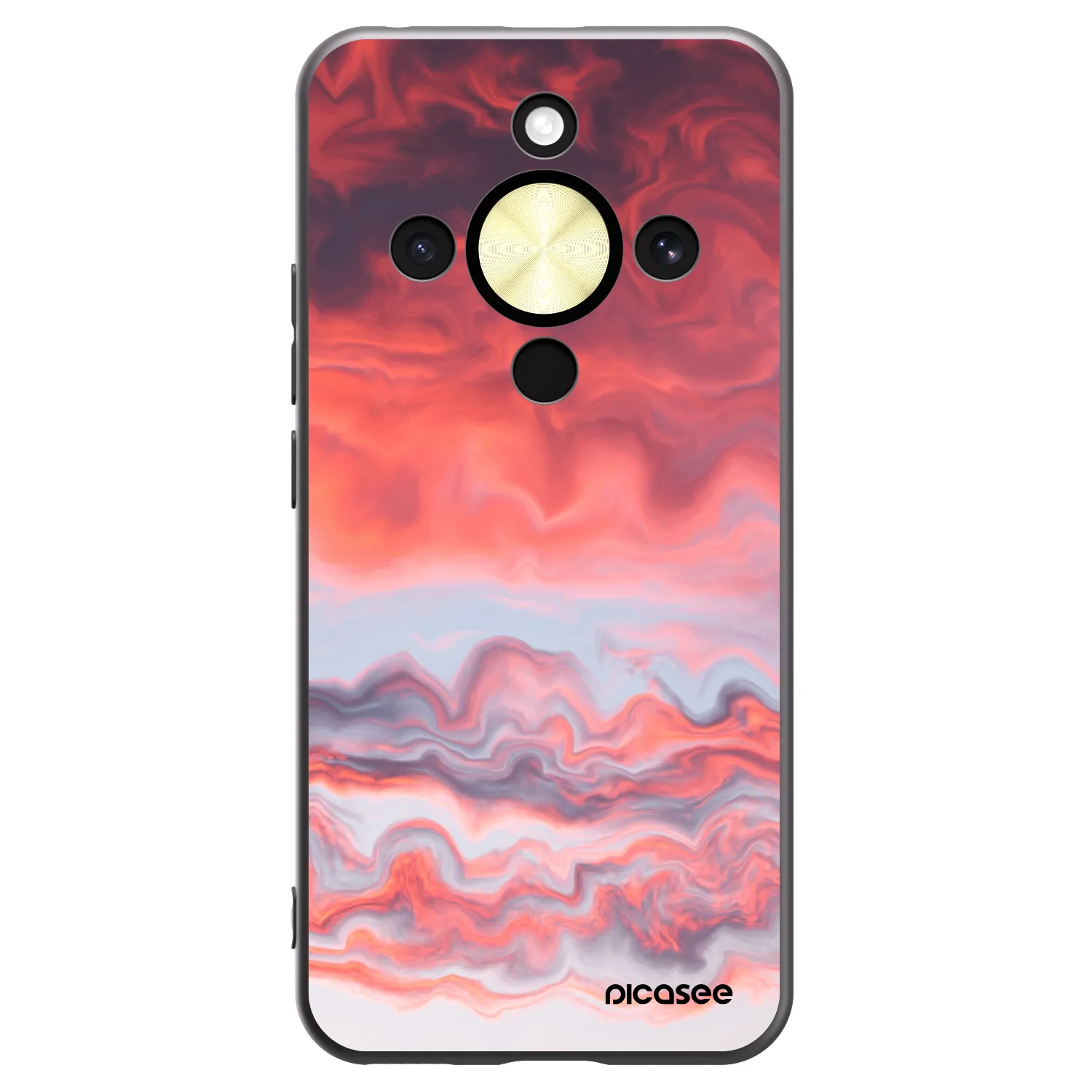 Picasee fekete szilikon tok az alábbi mobiltelefonokra Honor Magic8 Lite 5G - Sunset