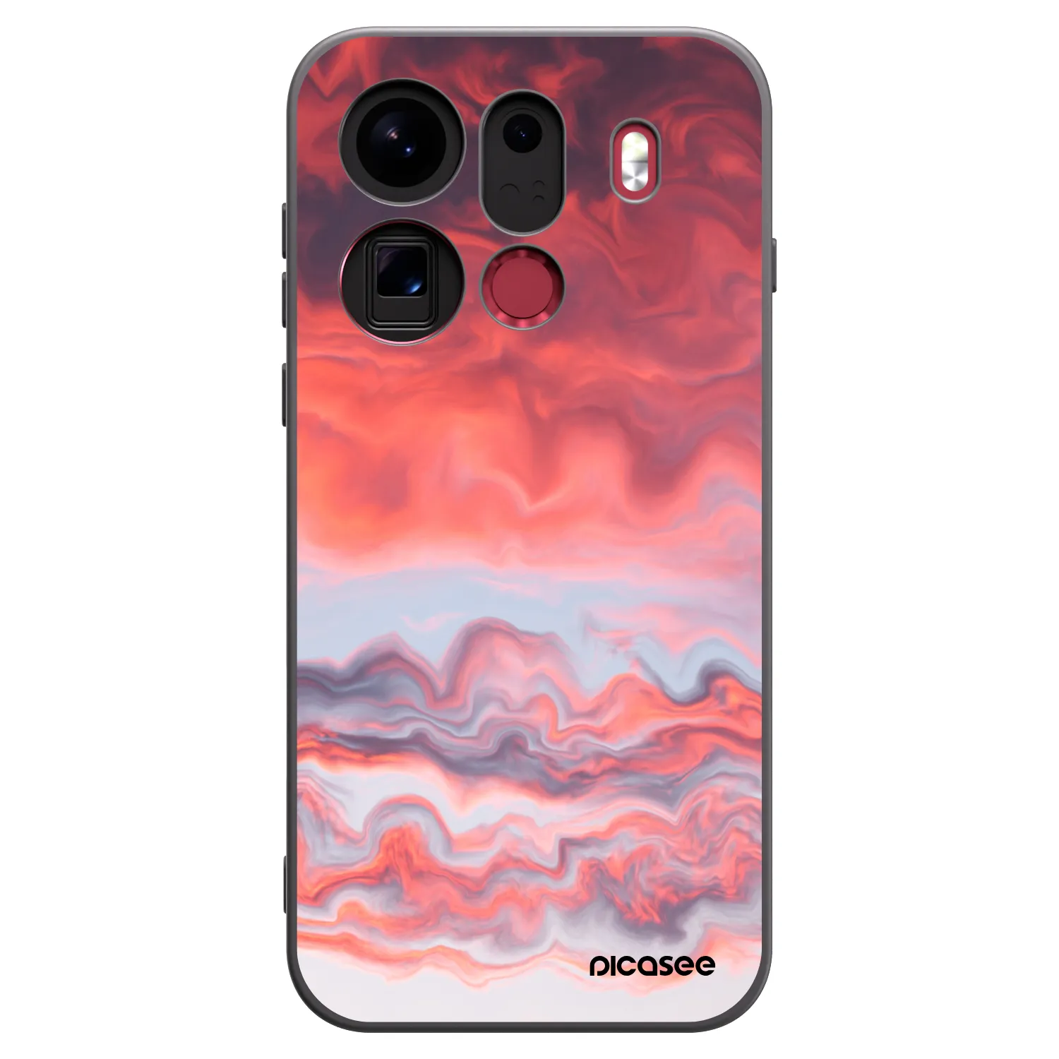 Picasee fekete szilikon tok az alábbi mobiltelefonokra OPPO Find X9 Pro - Sunset