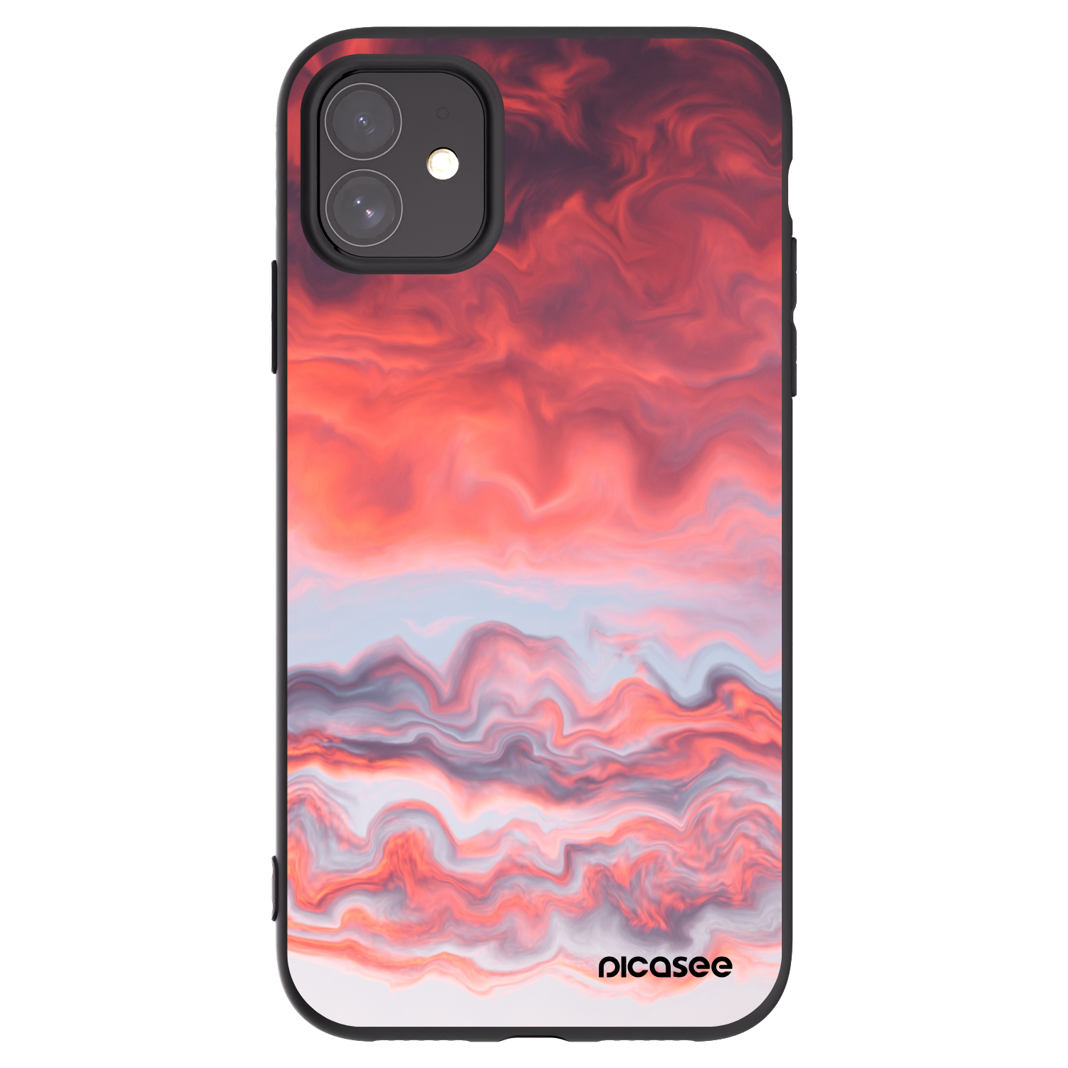 Picasee fekete szilikon tok az alábbi mobiltelefonokra Apple iPhone 11 - Sunset