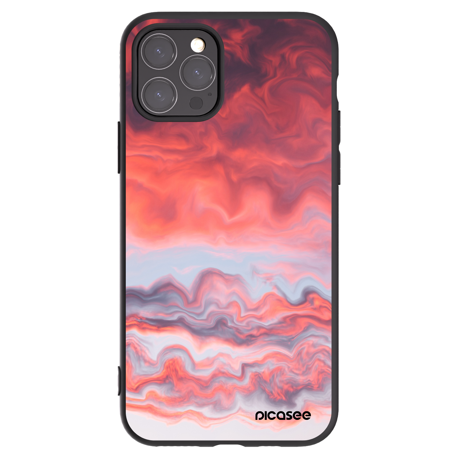 Picasee fekete szilikon tok az alábbi mobiltelefonokra Apple iPhone 11 Pro - Sunset