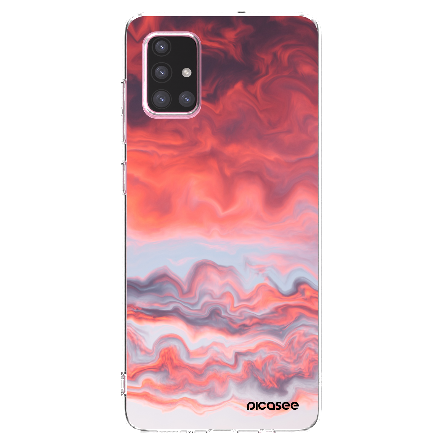 Picasee átlátszó szilikon tok az alábbi mobiltelefonokra Samsung Galaxy A71 A715F - Sunset