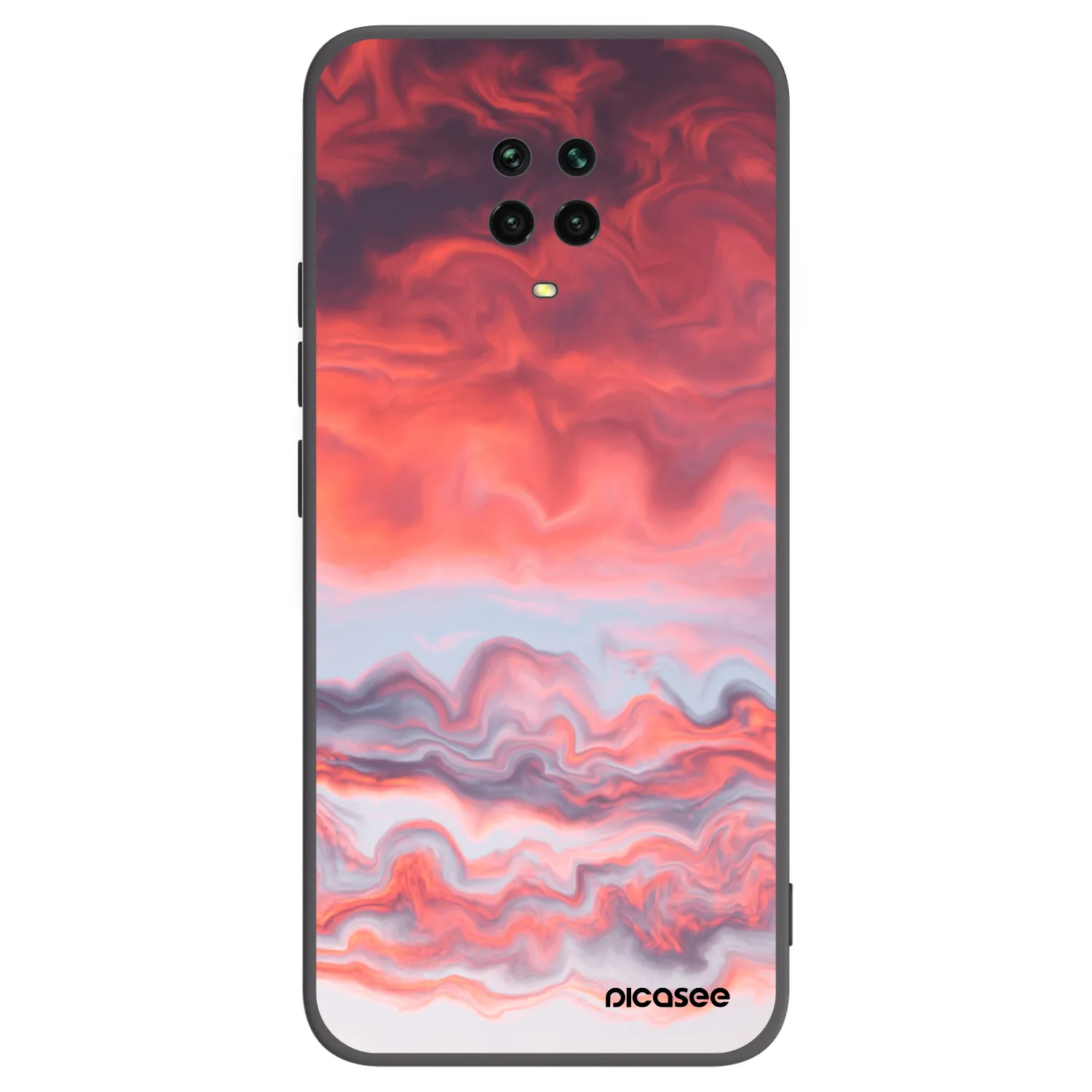 Picasee fekete szilikon tok az alábbi mobiltelefonokra Xiaomi Redmi Note 9 Pro - Sunset